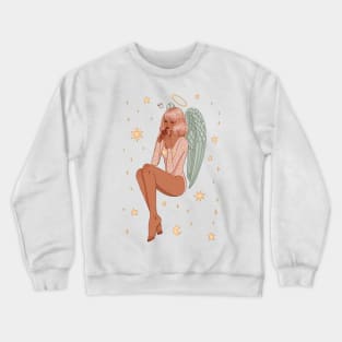 Thinking Angel Crewneck Sweatshirt